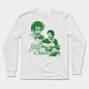 jim croce - green solid style Long Sleeve T-Shirt